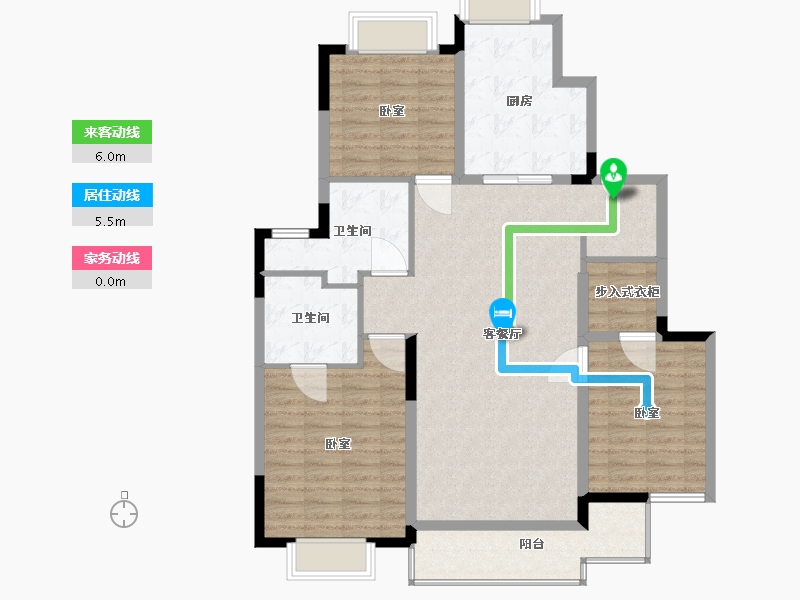 江苏省-无锡市-信义山水嘉庭-113.01-户型库-动静线