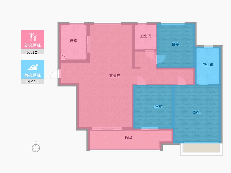 安徽省-宿州市-绿地运河小镇-100.00-户型库-动静分区