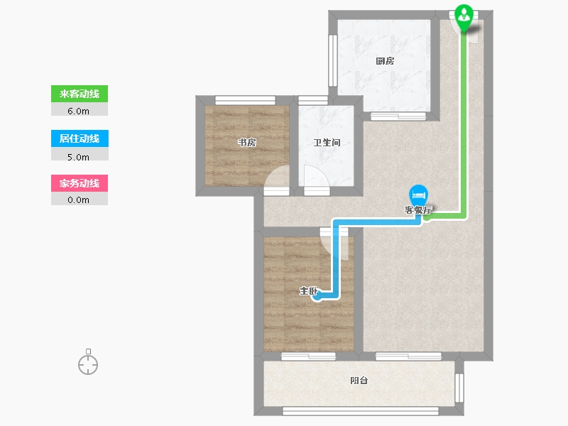 江苏省-徐州市-丽景府-57.35-户型库-动静线