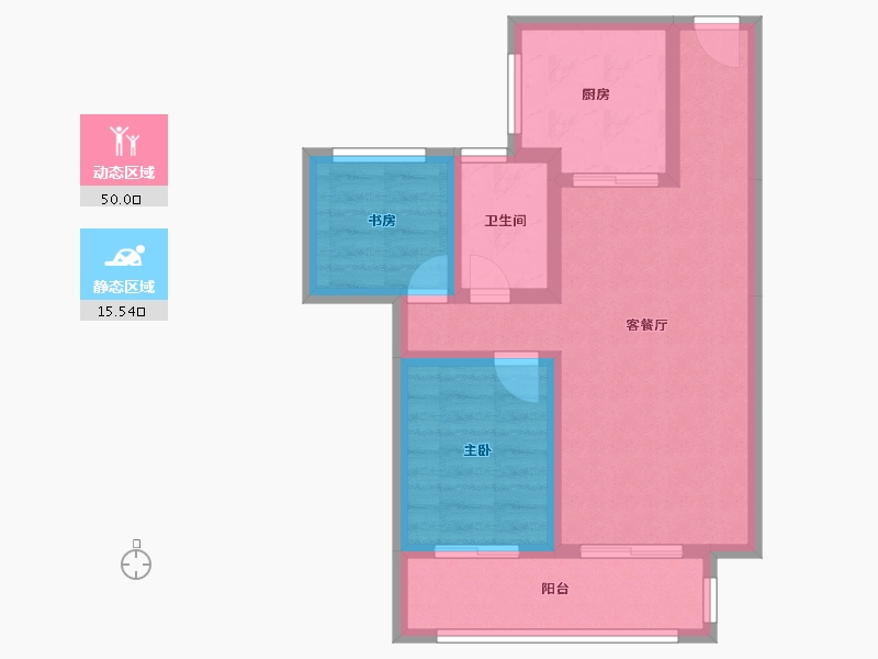 江苏省-徐州市-丽景府-57.35-户型库-动静分区