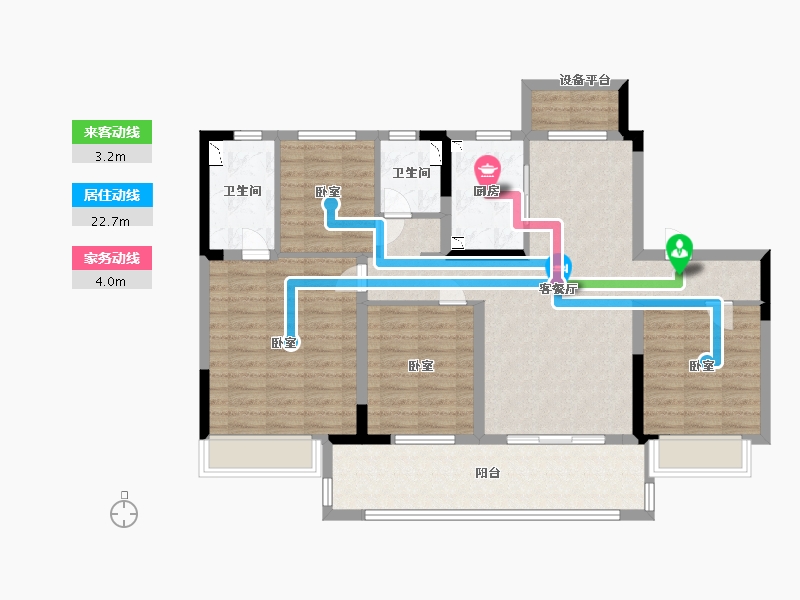 江苏省-常州市-中梁中南拾光印-106.00-户型库-动静线