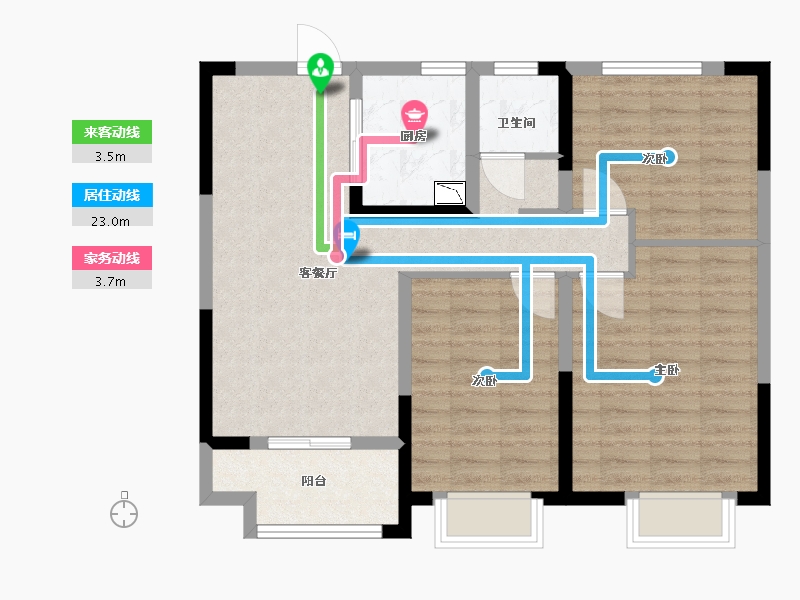 安徽省-宿州市-宿州绿地城际空间站-82.00-户型库-动静线