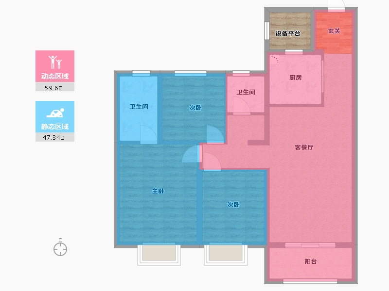 黑龙江省-哈尔滨市-中海时代-99.20-户型库-动静分区