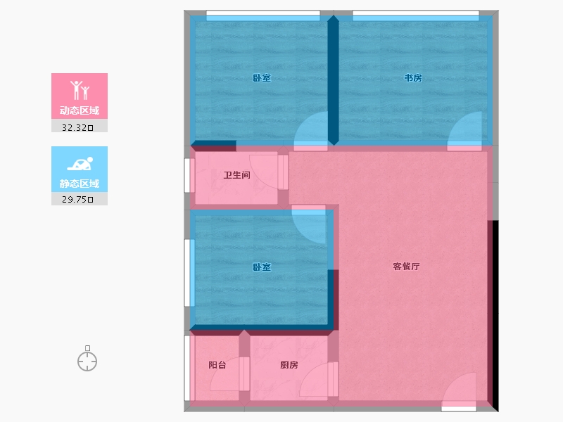 贵州省-遵义市-尧龙云海-54.20-户型库-动静分区