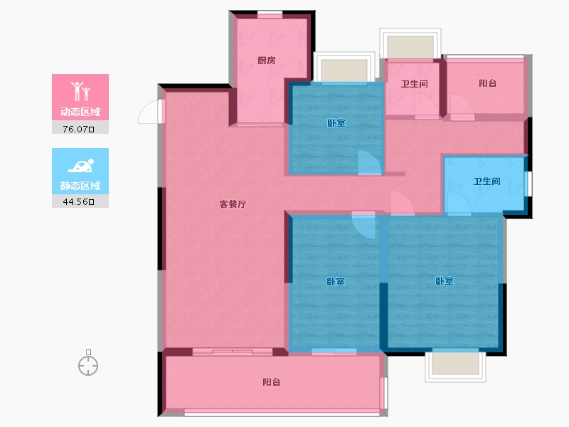 江苏省-苏州市-华润红橡花园-108.00-户型库-动静分区