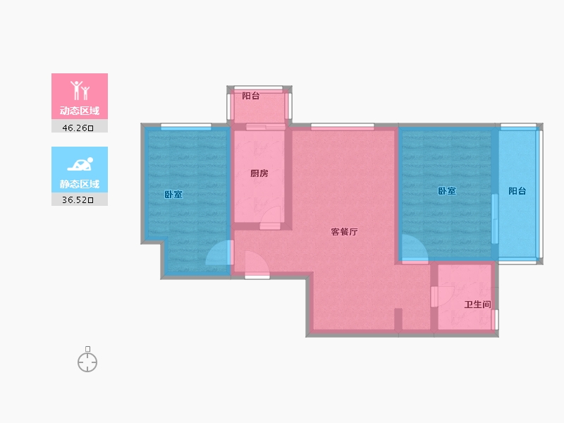 甘肃省-兰州市-美达花苑-72.89-户型库-动静分区