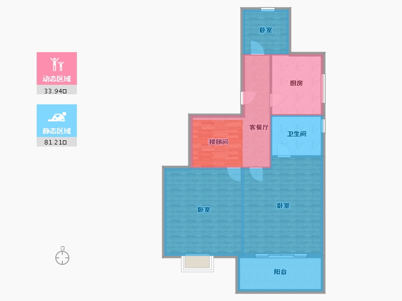 江苏省-无锡市-融创长江映-106.00-户型库-动静分区