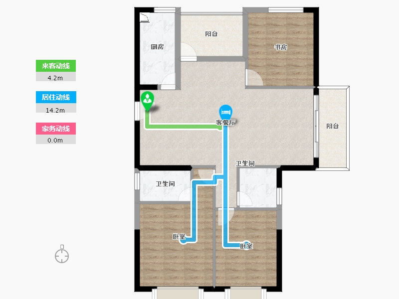 江苏省-无锡市-融创银城惠山国际社区-98.66-户型库-动静线