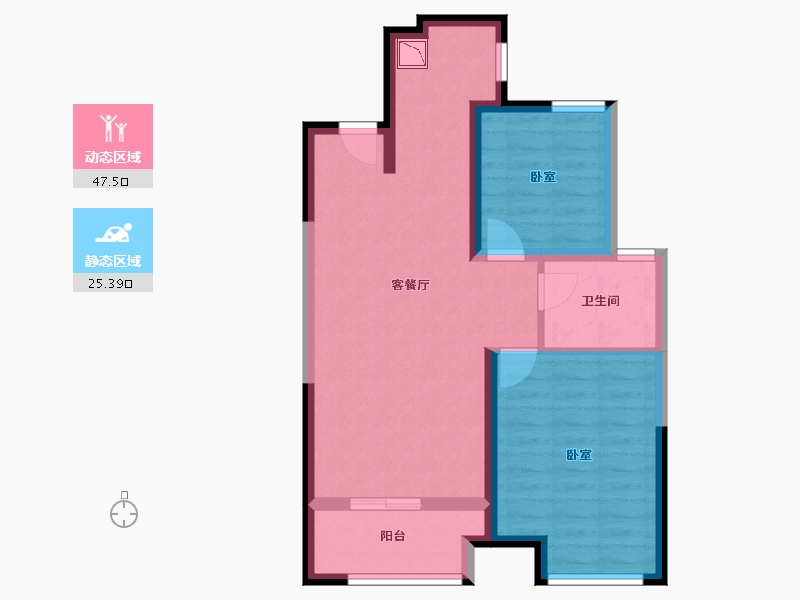 江苏省-无锡市-金科财富商业广场-64.52-户型库-动静分区