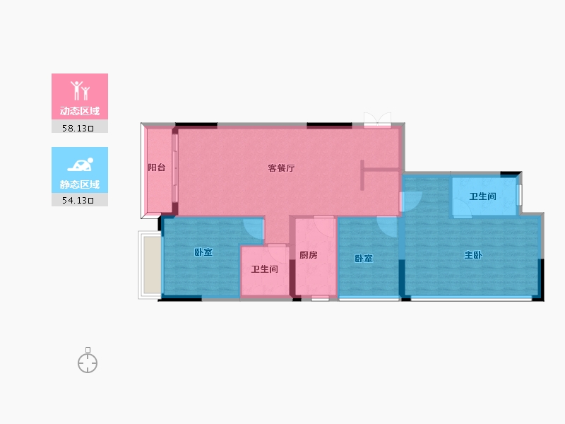 江苏省-南京市-保利和光晨樾-102.08-户型库-动静分区