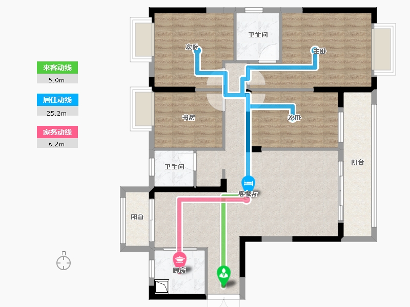 湖北省-武汉市-君荟天地-103.65-户型库-动静线