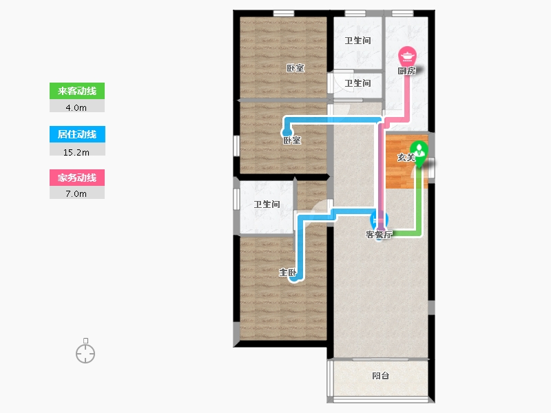 陕西省-西安市-富力开远城-91.76-户型库-动静线