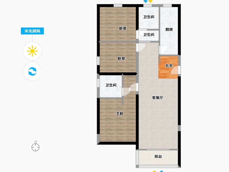 陕西省-西安市-富力开远城-91.76-户型库-采光通风