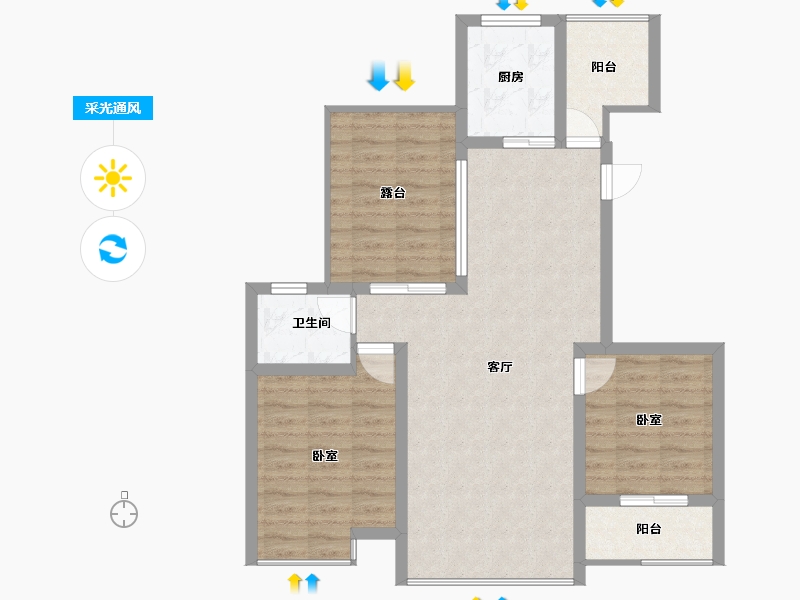 陕西省-宝鸡市-如园·城市运动公园-81.15-户型库-采光通风