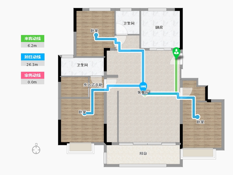 江苏省-无锡市-无锡融创文旅城-164.05-户型库-动静线