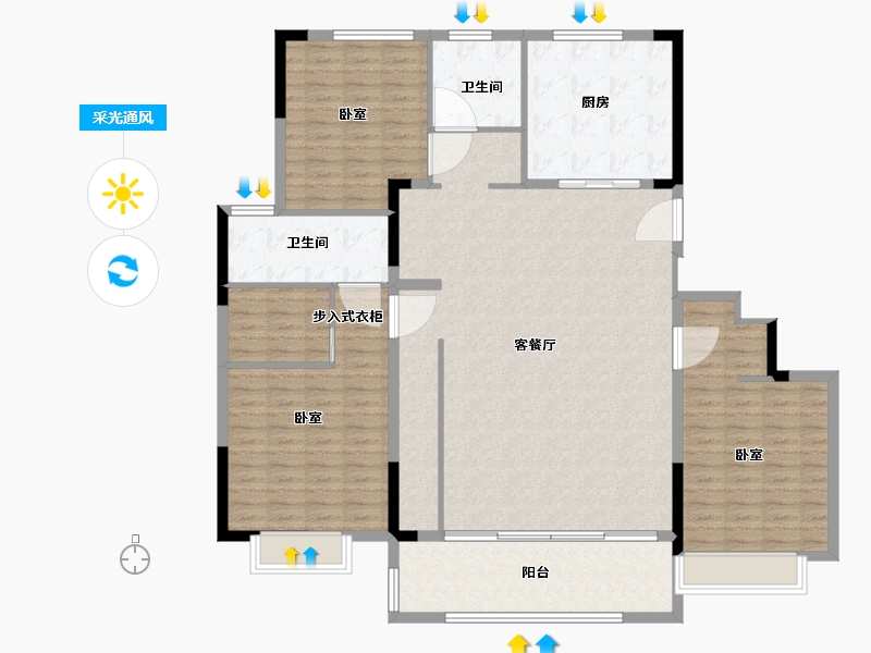 江苏省-无锡市-无锡融创文旅城-164.05-户型库-采光通风