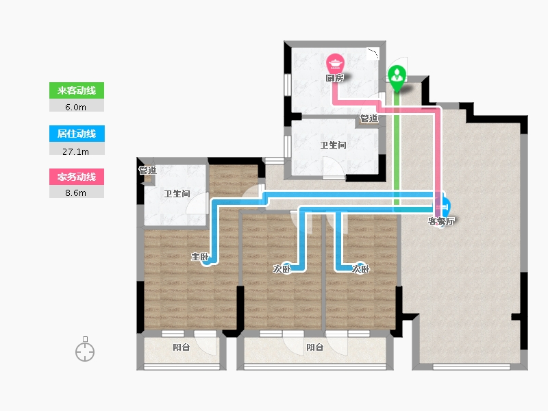 广西壮族自治区-北海市-昊海梧桐-111.86-户型库-动静线