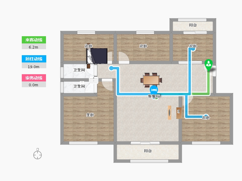 陕西省-宝鸡市-盛世锦园-111.00-户型库-动静线