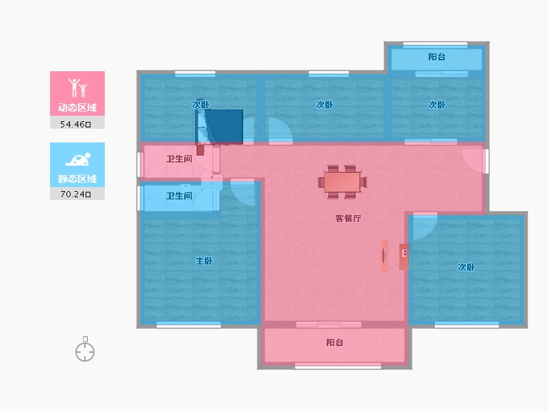 陕西省-宝鸡市-盛世锦园-111.00-户型库-动静分区