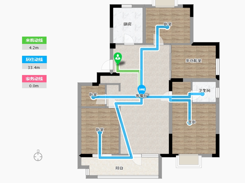 江苏省-无锡市-融创西羲里-104.37-户型库-动静线