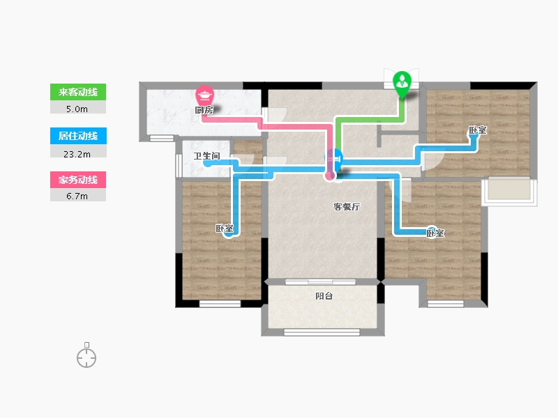 江苏省-徐州市-融耀新城-87.00-户型库-动静线