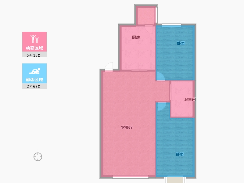 内蒙古自治区-包头市-凤麟壹号-75.00-户型库-动静分区