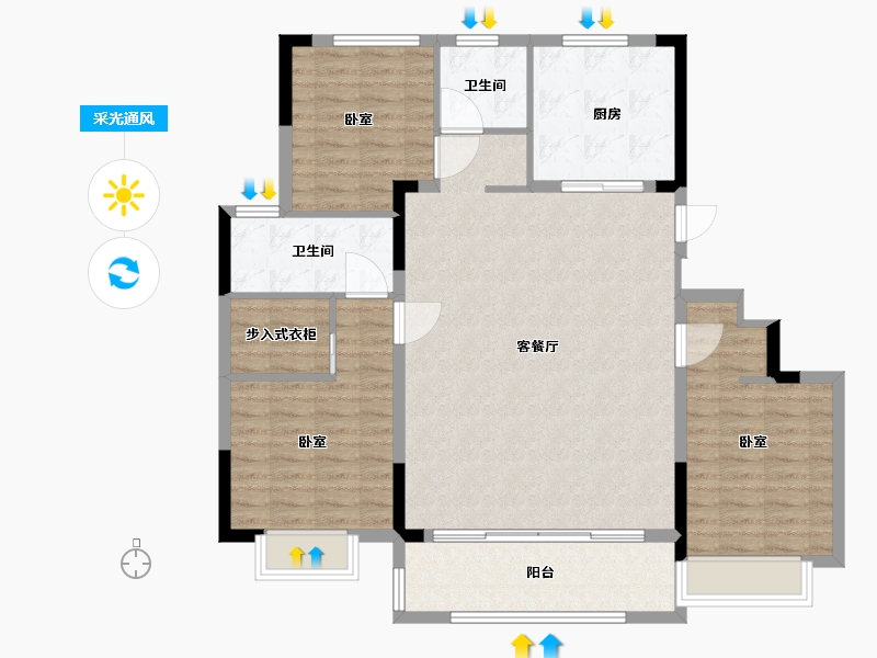 江苏省-无锡市-无锡融创文旅城-115.13-户型库-采光通风