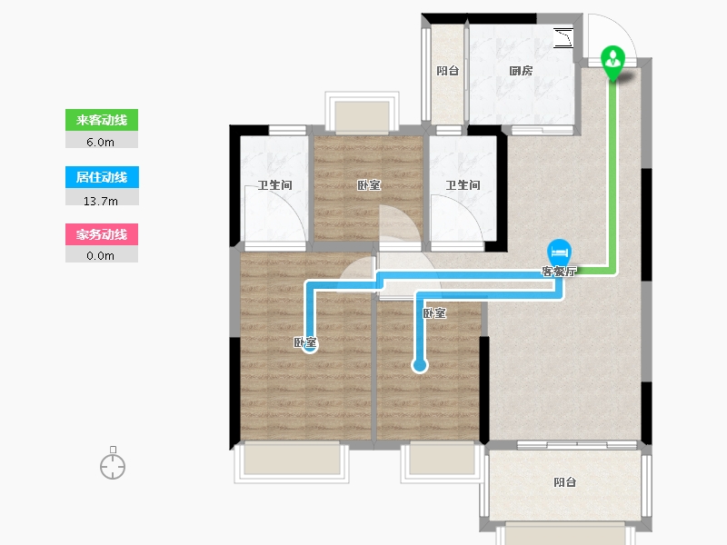 江苏省-南京市-恒大湖山半岛-94.00-户型库-动静线