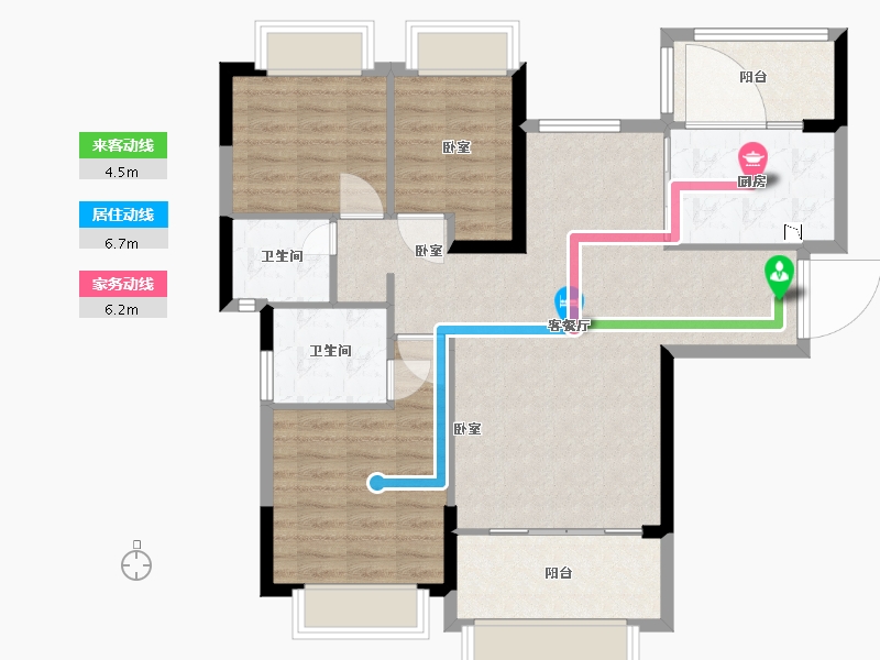 江苏省-南京市-恒大湖山半岛-94.00-户型库-动静线