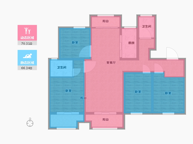 陕西省-渭南市-金石龙禧台-122.00-户型库-动静分区