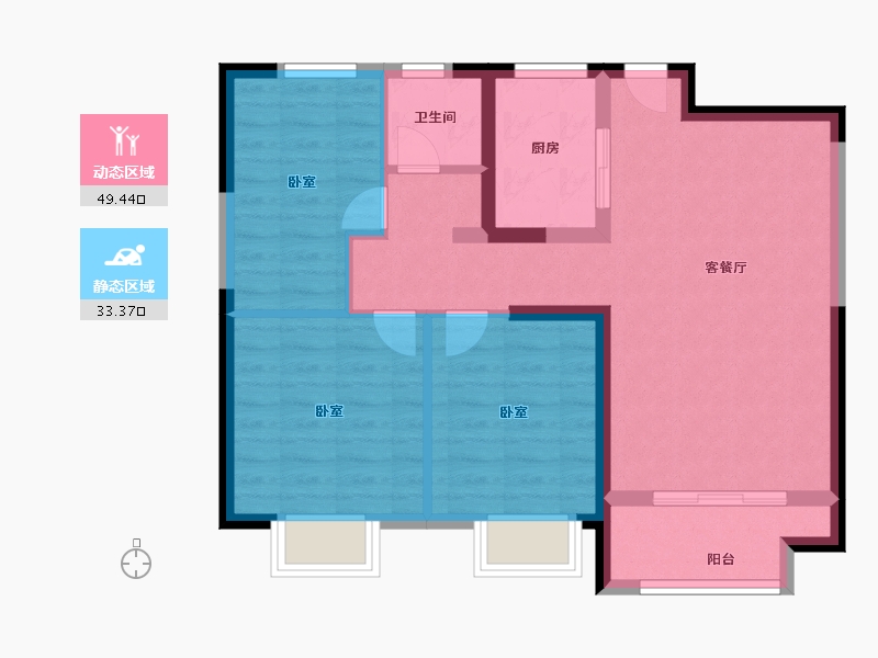 江苏省-无锡市-金科财富商业广场-73.94-户型库-动静分区