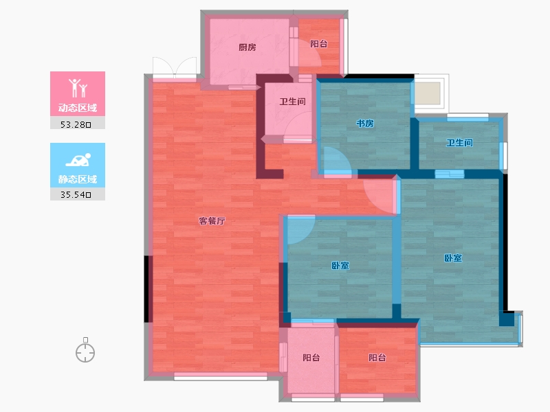 四川省-南充市-信智城-78.31-户型库-动静分区