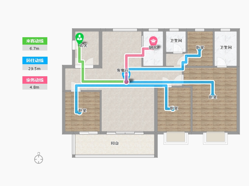 陕西省-渭南市-富平龙记檀府-118.15-户型库-动静线