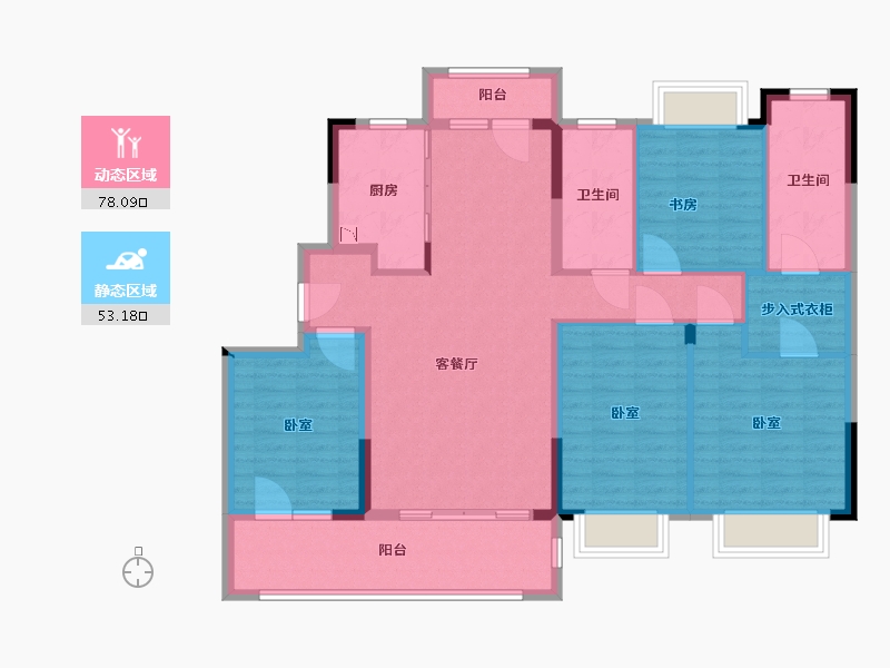 江苏省-无锡市-中南樾府C地块-118.00-户型库-动静分区