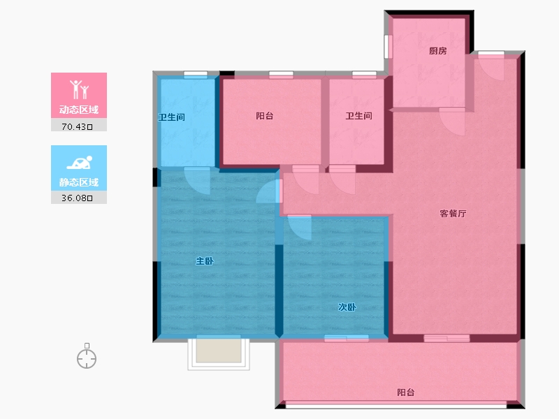 江苏省-常州市-港悦府-94.76-户型库-动静分区