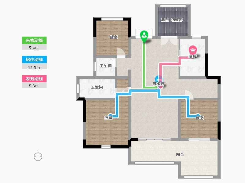 江苏省-无锡市-建溪朗诗御萃里-120.00-户型库-动静线