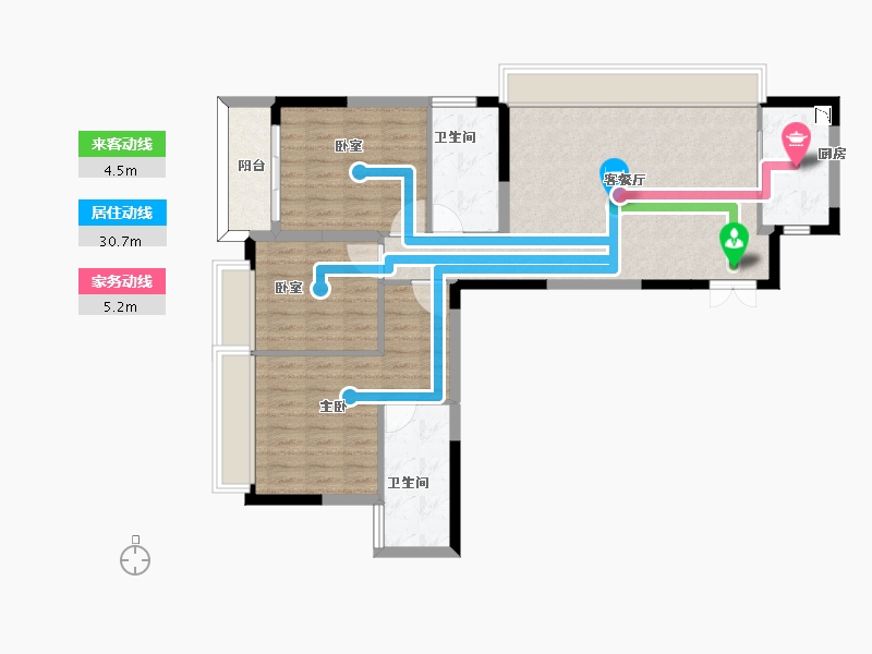 江苏省-南京市-保利和光晨樾-91.38-户型库-动静线