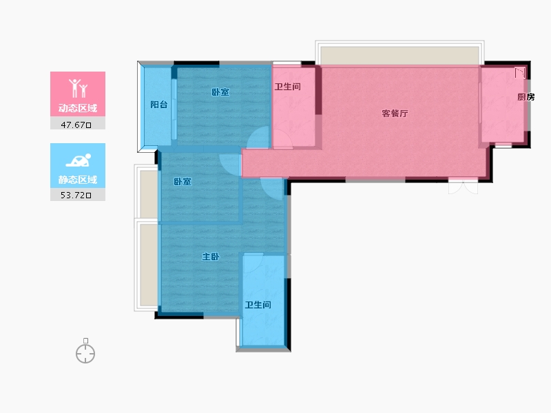 江苏省-南京市-保利和光晨樾-91.38-户型库-动静分区