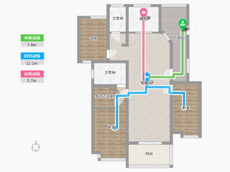 陕西省-渭南市-熙园御府-109.69-户型库-动静线