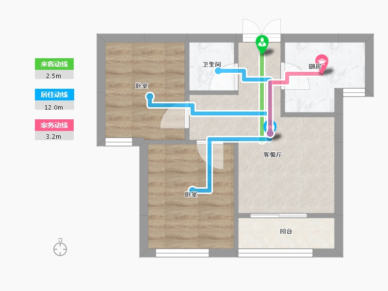 甘肃省-兰州市-天佑嘉州润园-36.53-户型库-动静线