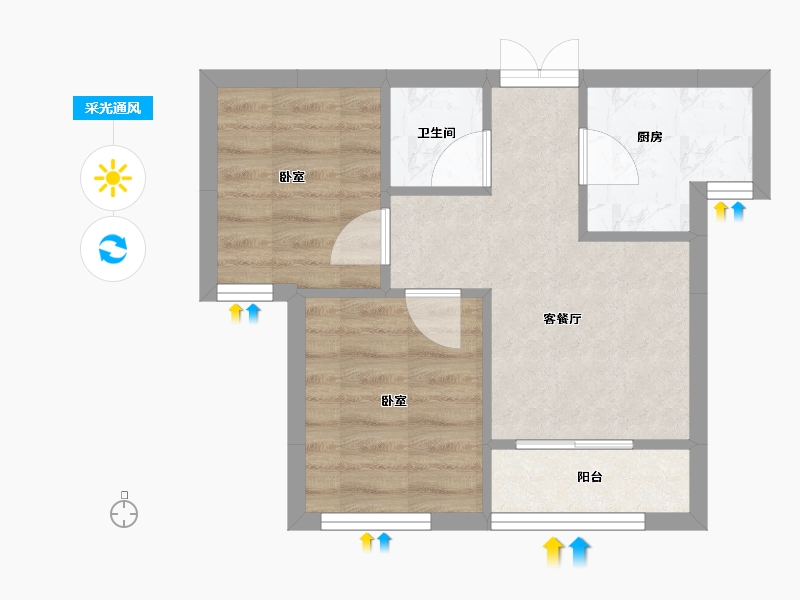 甘肃省-兰州市-天佑嘉州润园-36.53-户型库-采光通风