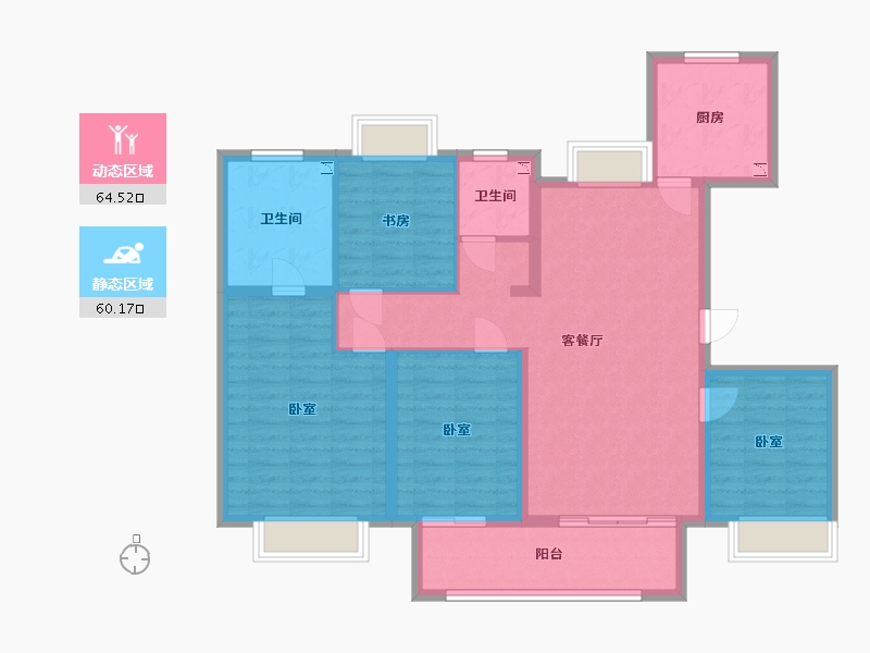 江苏省-无锡市-无锡公园悦府-112.00-户型库-动静分区