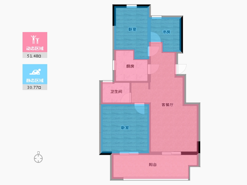 江苏省-无锡市-中奥光年-72.99-户型库-动静分区