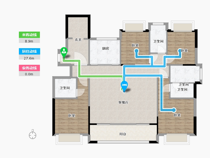 江苏省-无锡市-海尔产城创翡翠文华-134.82-户型库-动静线