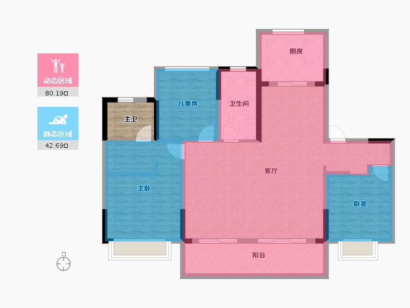 江苏省-南京市-雍宁府-115.69-户型库-动静分区