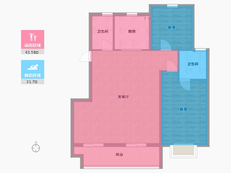 江苏省-无锡市-中奥光年-86.36-户型库-动静分区