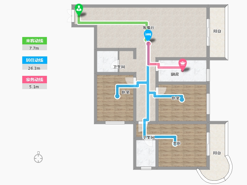 陕西省-西安市-沣柳国际-121.11-户型库-动静线