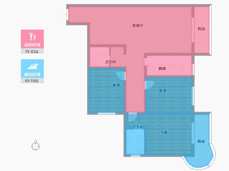 陕西省-西安市-沣柳国际-121.11-户型库-动静分区