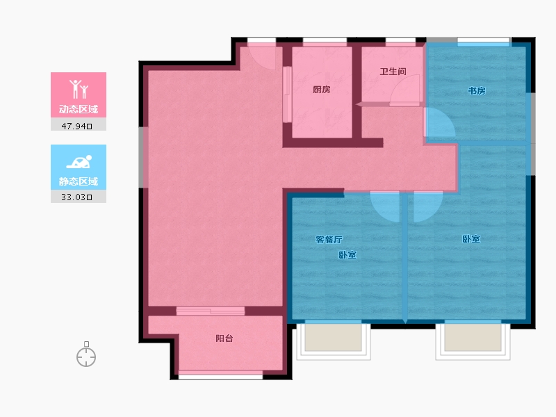 江苏省-无锡市-金科财富商业广场-72.16-户型库-动静分区