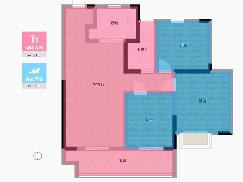 江苏省-无锡市-华侨城运河湾-78.04-户型库-动静分区